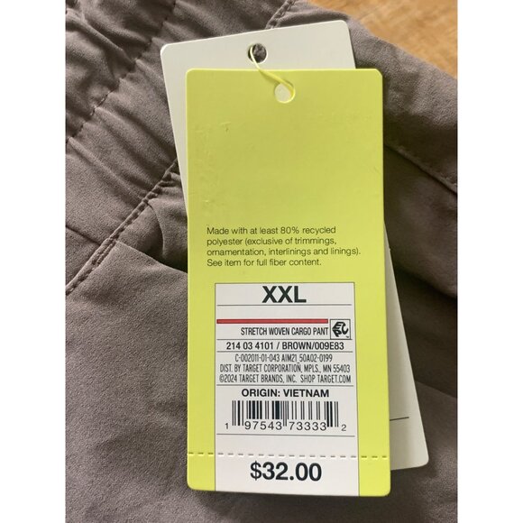 All In Motion Mens Quick Dry UPF 50+ Cargo Jogger Pants With 4-Way Stretch XXL - Picture 11 of 12